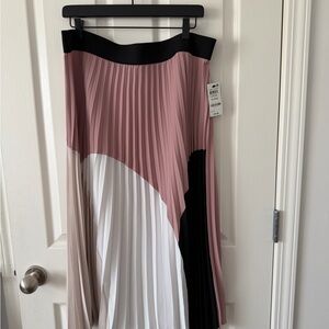 Alfani Elegant Pleated Colorblock Skirt